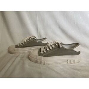 Zara Platform Chunky Tennis Shoes‎ Beige And White Size 40EU/ 9.5 US